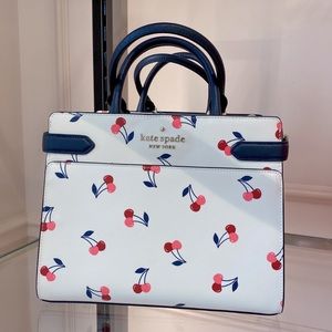 Kate SPADE staci medium satchel with cherry print
